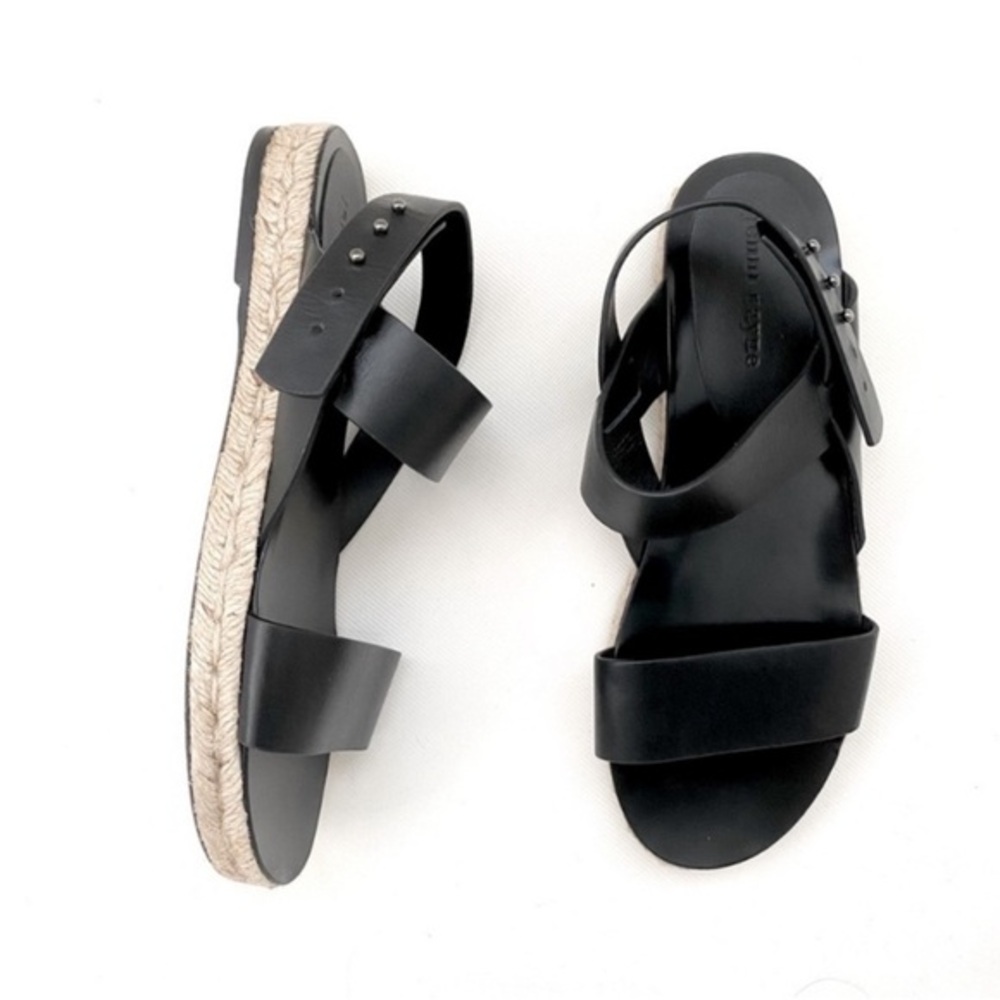 Jenni Kayne Sunday Leather Espadrille Sandal black size 39